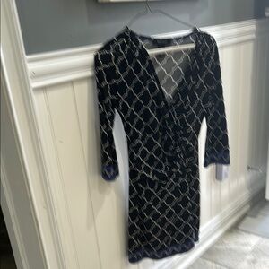 White House Black Market Black and White Dress